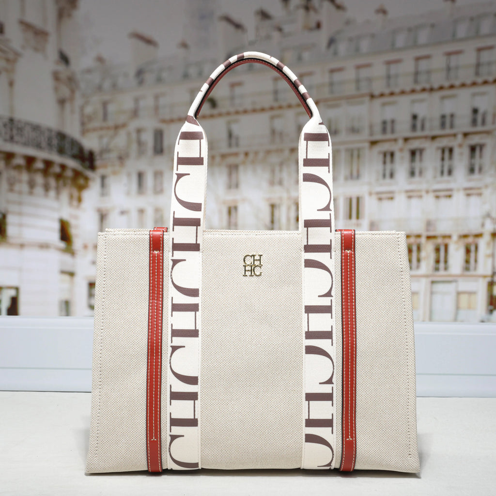 CH Simple Style Square Handbag Fashion Large Capacity 2026 Autumn/Winter New Women's Canvas Shoulder Bag