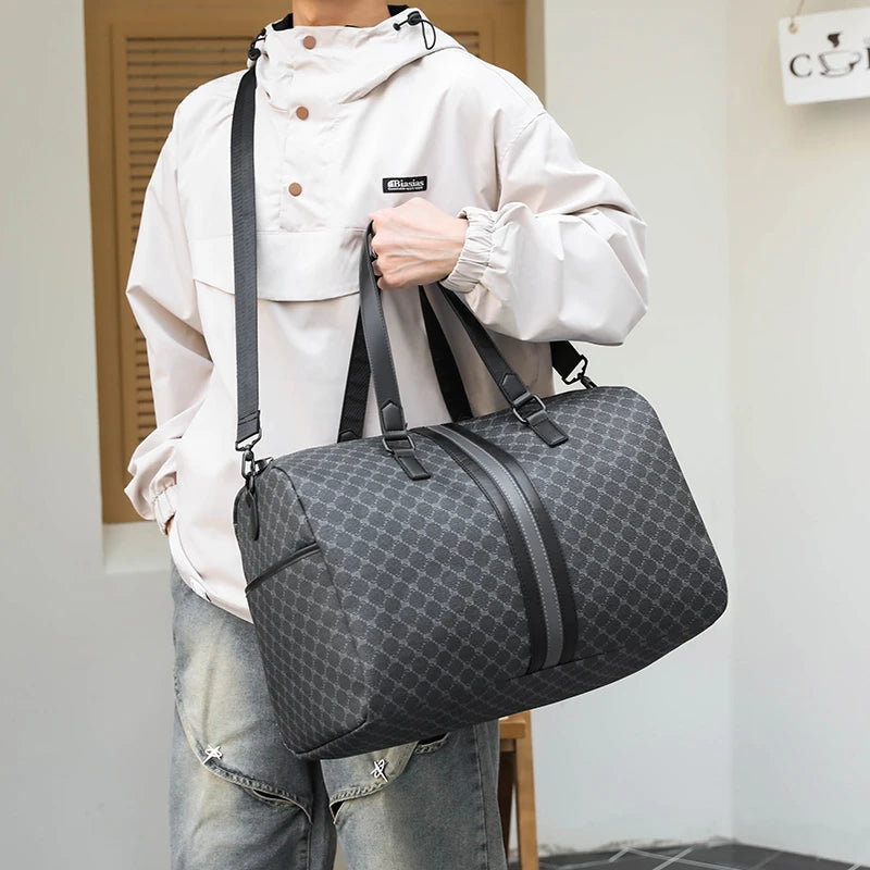 Designer Vintage Travel Duffle Bag | Luxury Tote for Men & Women