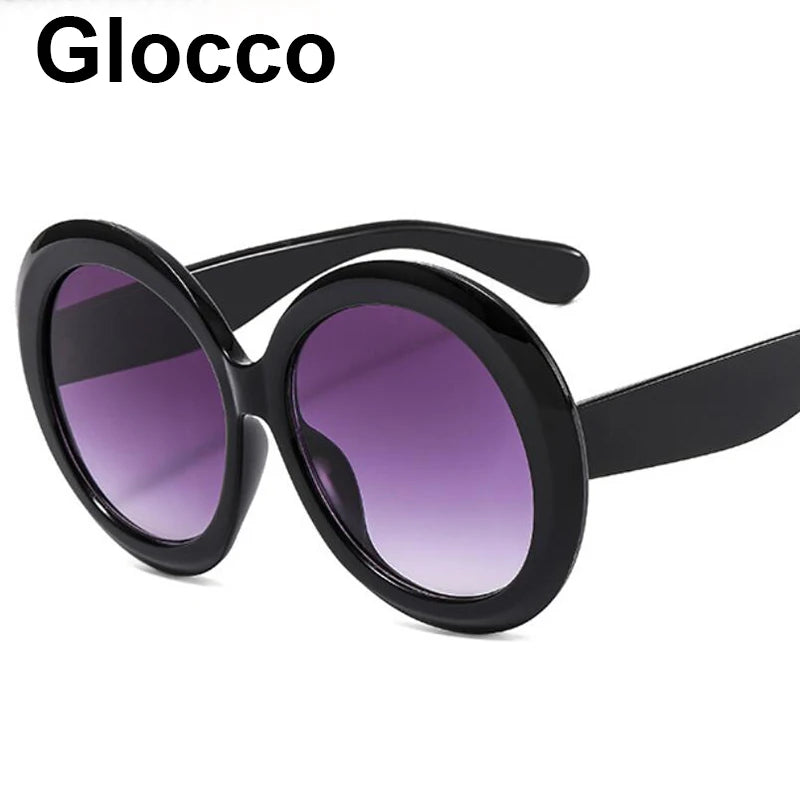Oversized Round Sunglasses Women Men Luxury Brand Big Frame Sun Glasses Goggles Large Black Shades Unisex Riding Eyeglasses