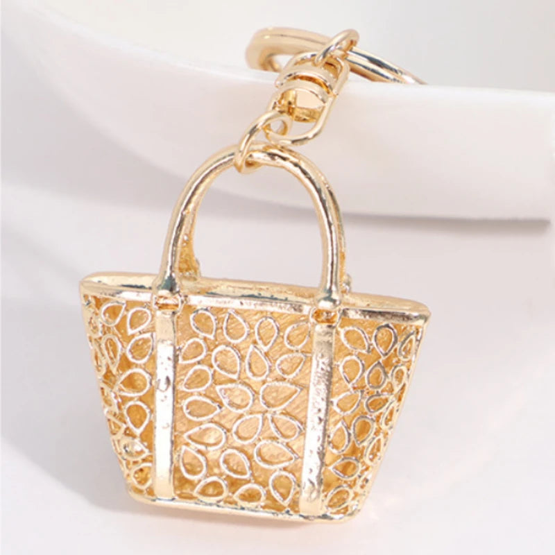Leopard Print Bag Charm Key Chain | Creative Car Gift Pendant