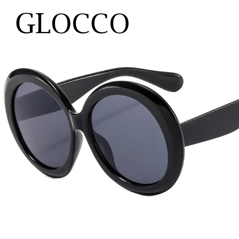 Oversized Round Sunglasses Women Men Luxury Brand Big Frame Sun Glasses Goggles Large Black Shades Unisex Riding Eyeglasses