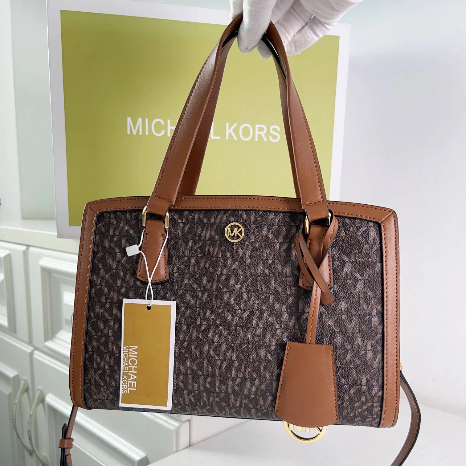 Michael Kors Women Fashion Handbag Retro Classic Tote Bag Large Capacity High Quality Luxury Shoulder Bag Ladies' Exquisite Gift