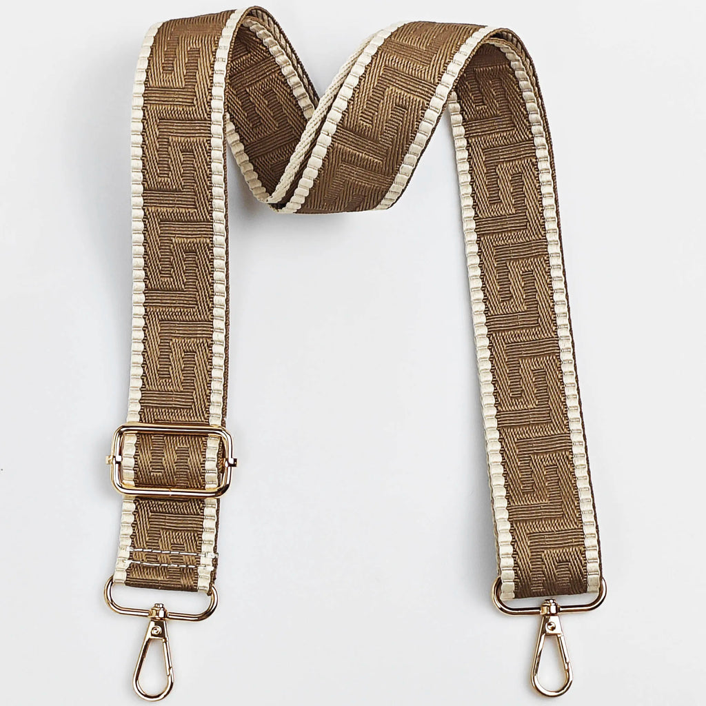 Adjustable Replacement Bag Strap – 1.5" Wide Maze Pattern Crossbody & Shoulder Strap