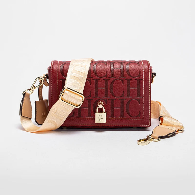 Women's Luxury Letter PU Shoulder Bag – Soft Square Crossbody with Flap Pocket
