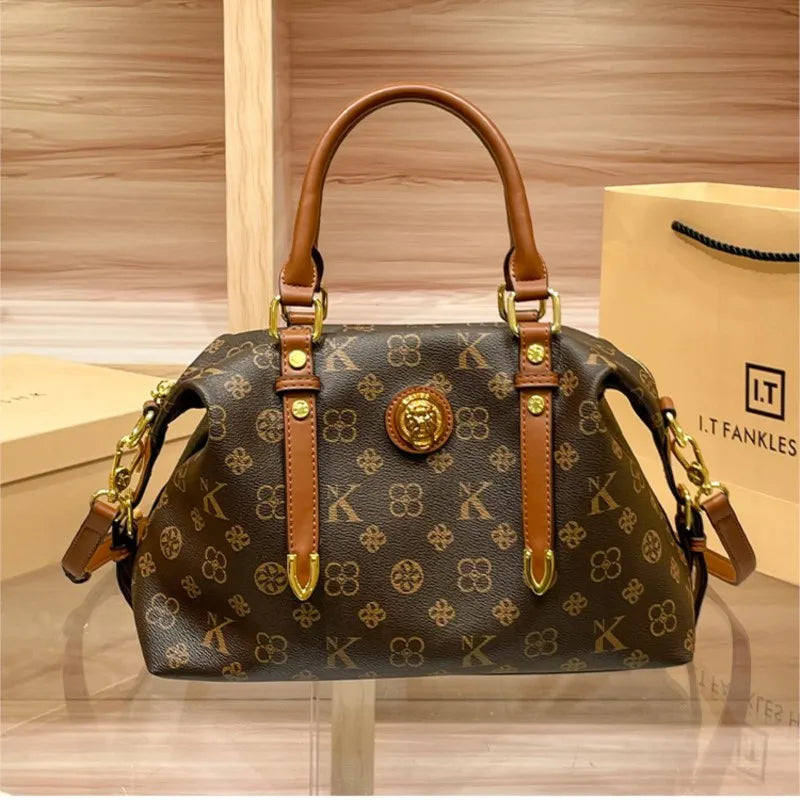 Ladies' light luxury handbag 2026 new high-end designer retro handbag shoulder bag large capacity crossbody bag fashionable
