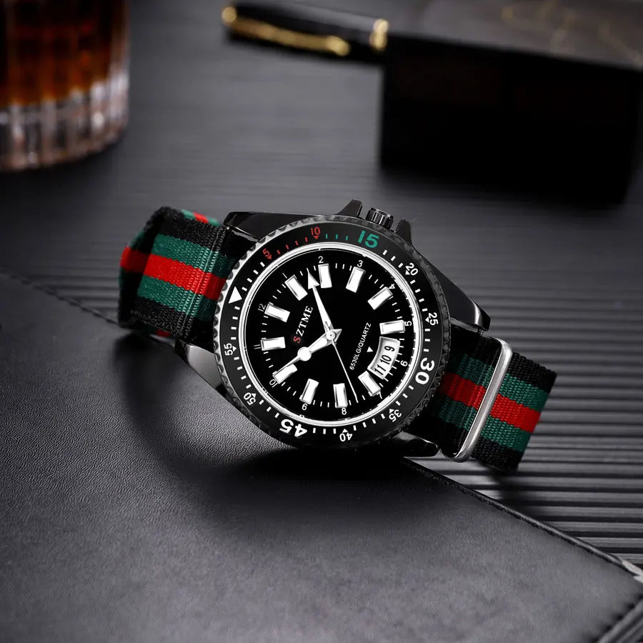 Luxury Nylon Strap Calendar Quartz Watch | Men & Women
