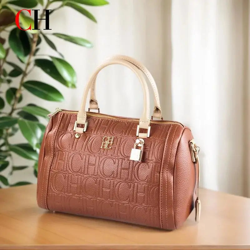 Embossed Logo Pattern Crossbody Bag – Casual Luxury Shoulder Handbag for Women in 5 Colors
