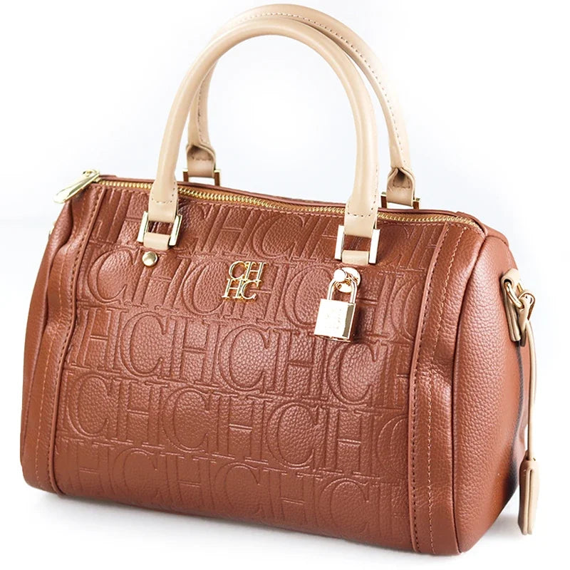 Embossed Logo Pattern Crossbody Bag – Casual Luxury Shoulder Handbag for Women in 5 Colors