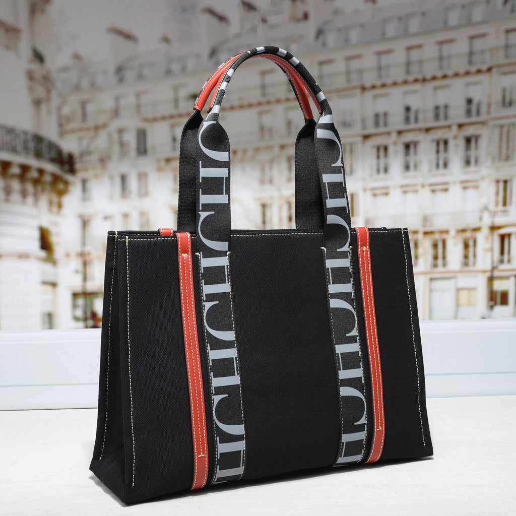 CH Simple Style Square Handbag Fashion Large Capacity 2026 Autumn/Winter New Women's Canvas Shoulder Bag
