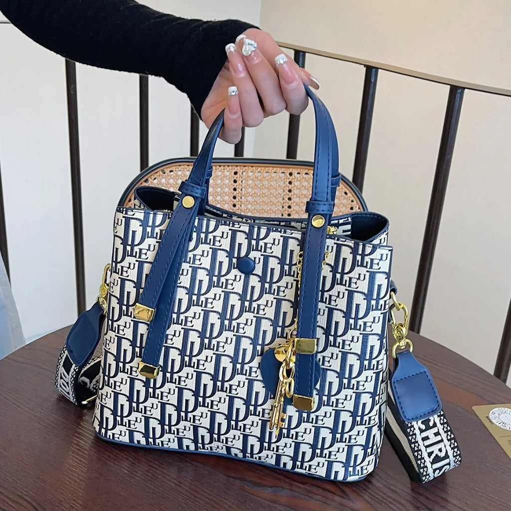 2026 Trendy Monogram Bucket Bag, Spacious Elegant All-Match Design, Hot-Selling Handheld & Shoulder Bag