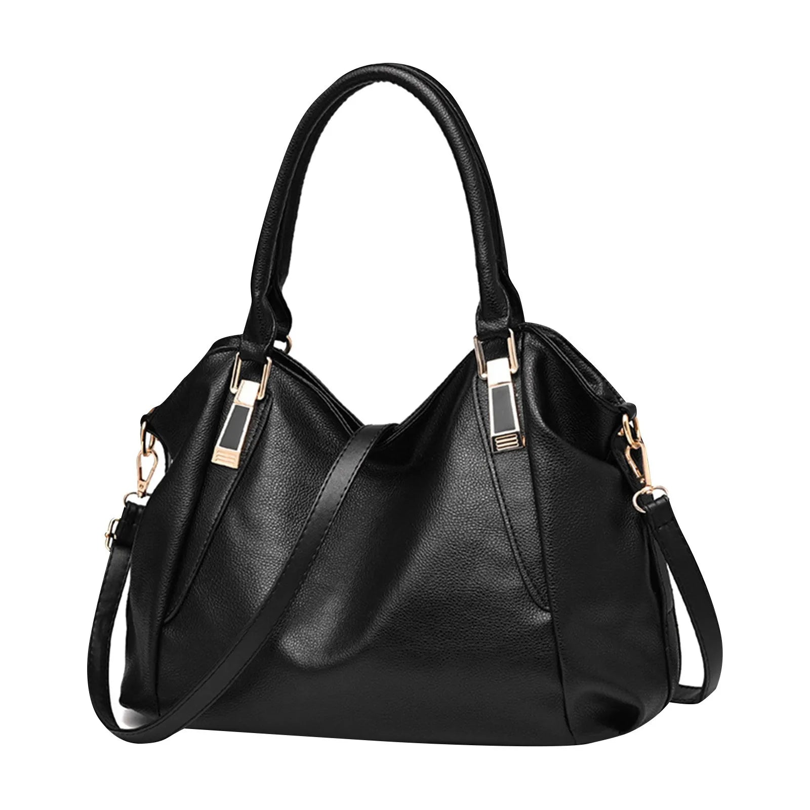 Women'S Fashion Soft Leather Handbag Classic Temperamental Large Capacity Top-Handle Bags Daily One Shoulder Crossbody Bag