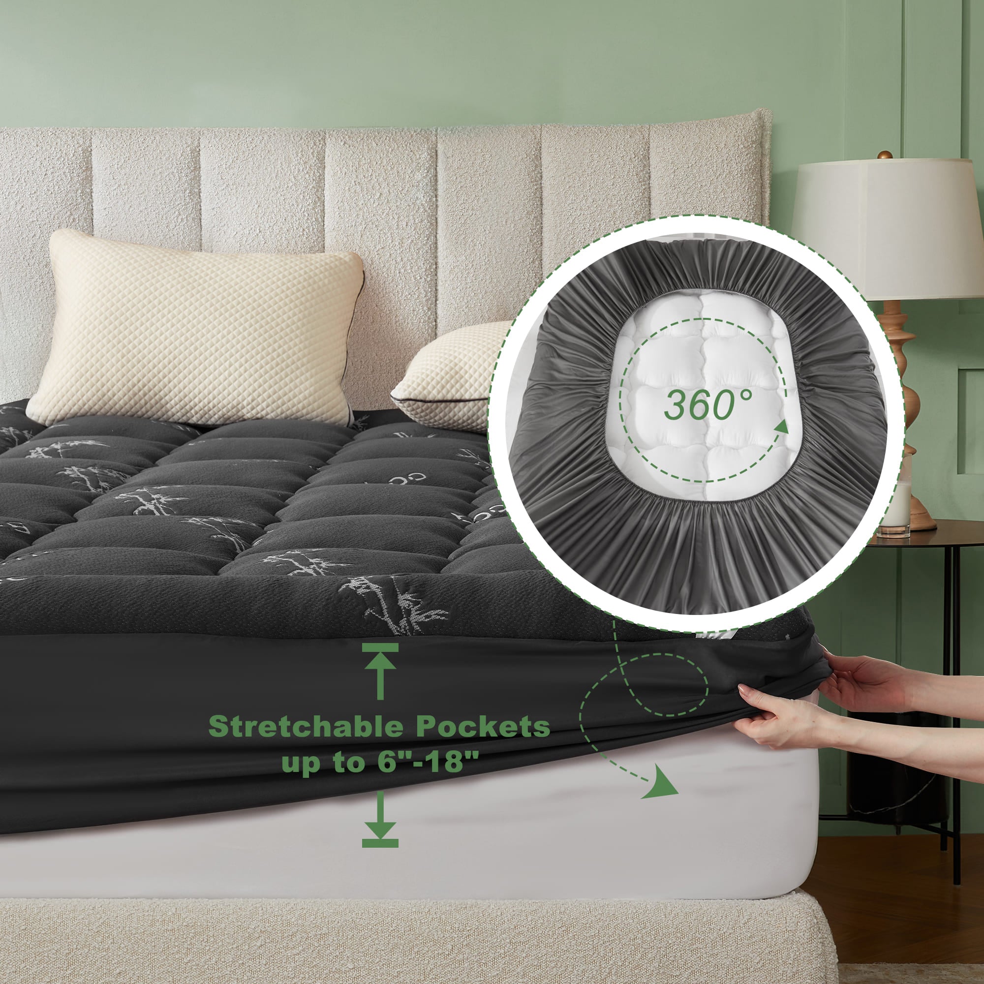 CloudSoft Bamboo Mattress Topper
