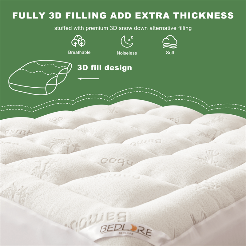 CloudSoft Bamboo Mattress Topper