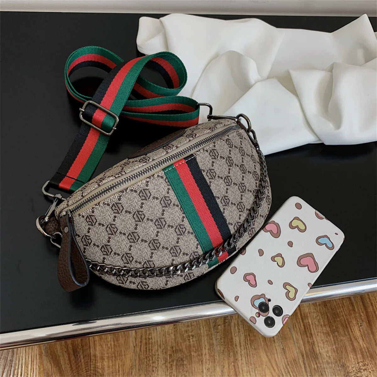 Urban Grid Crossbody Pack