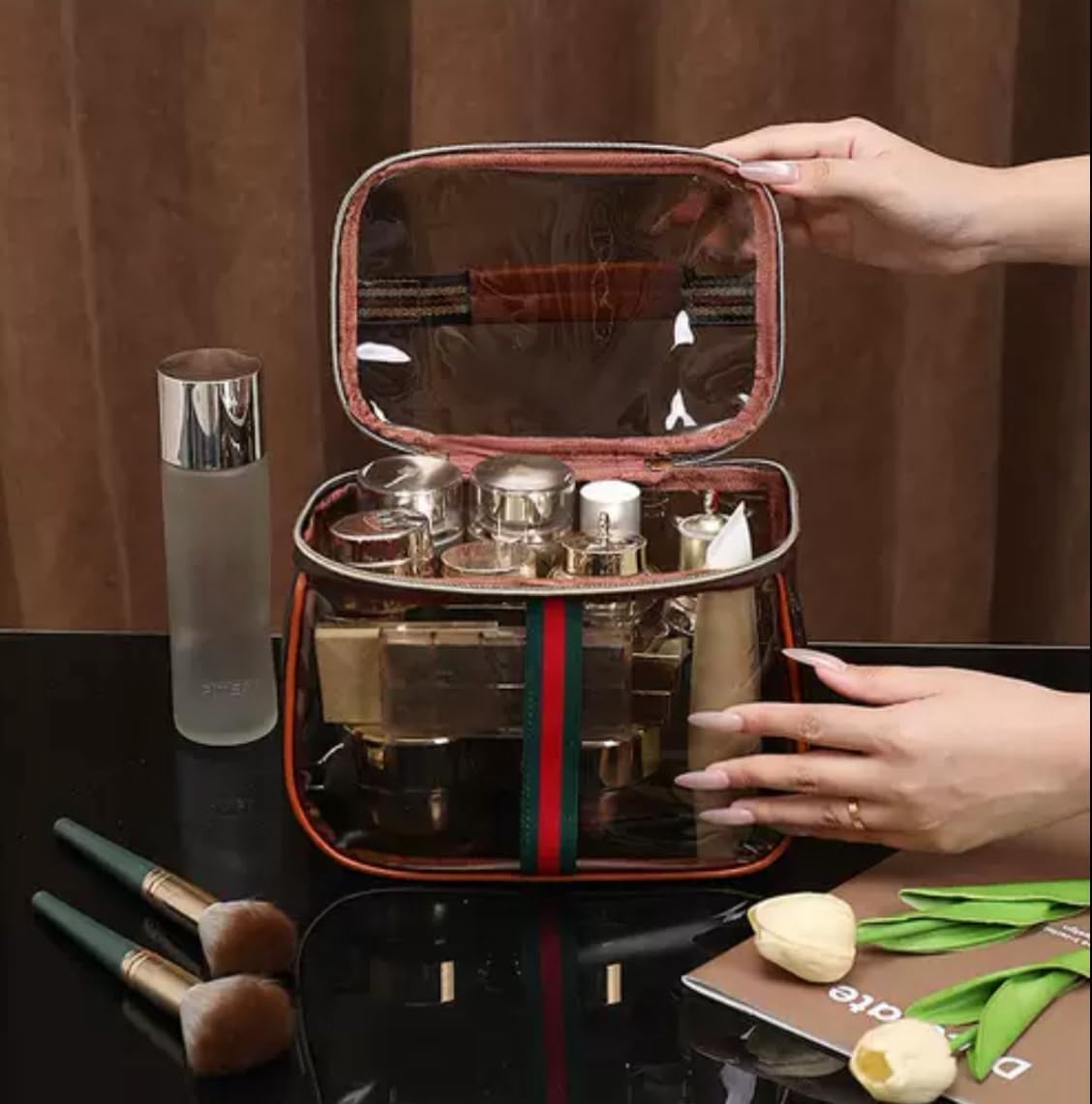 Retro Clear Travel Vanity