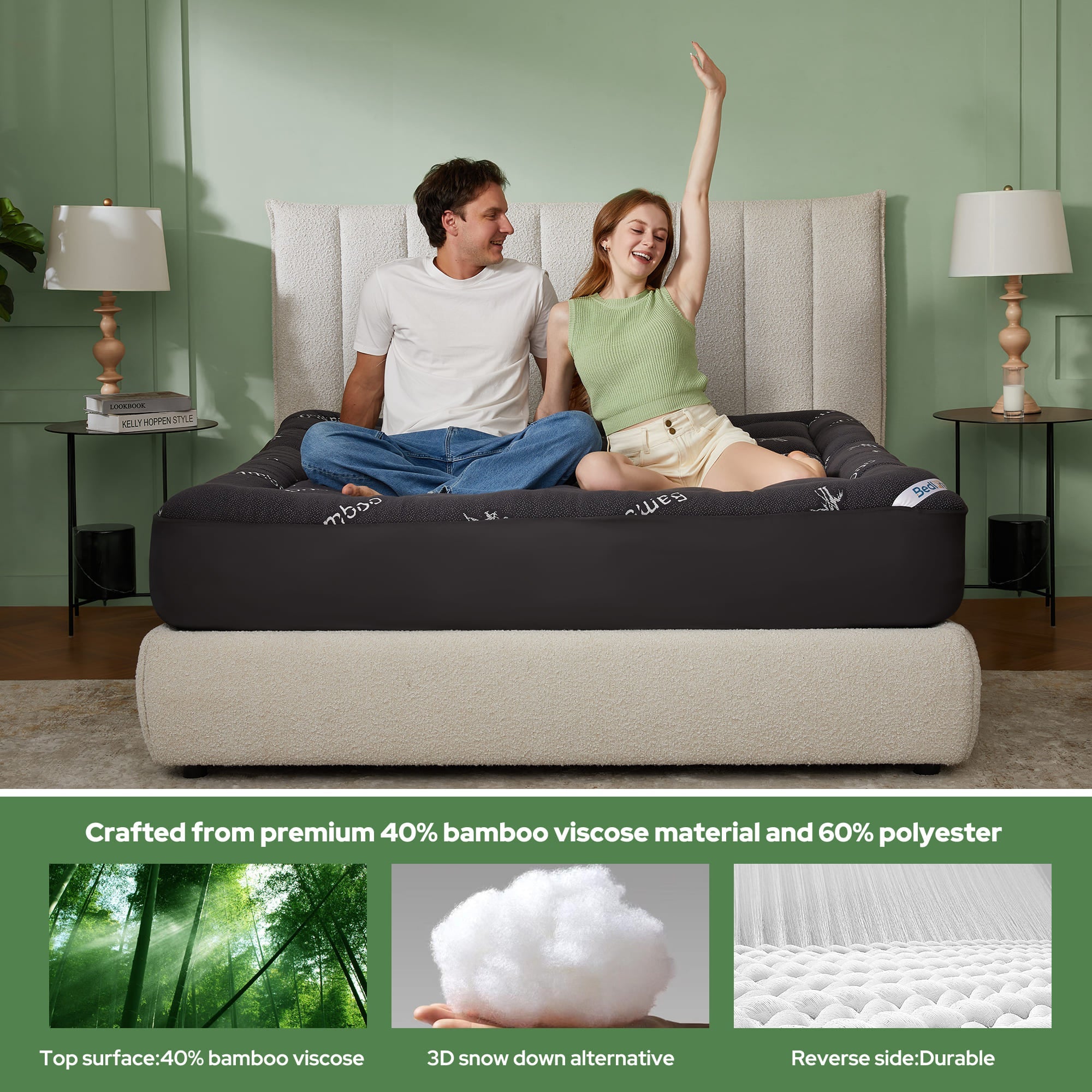 CloudSoft Bamboo Mattress Topper