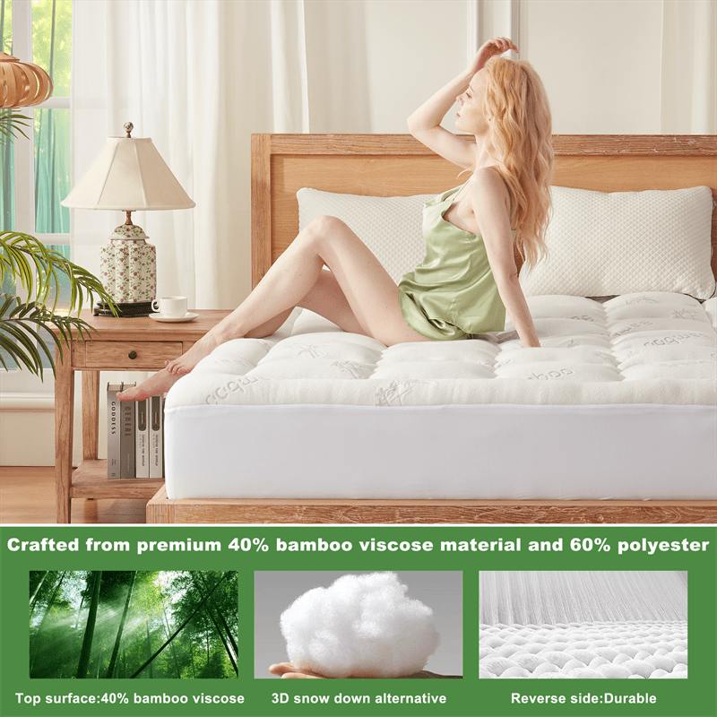 CloudSoft Bamboo Mattress Topper